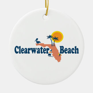 Clearwater Florida - Kaartontwerp. Keramisch Ornament