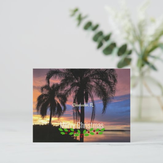 Clearwater, Florida Kerstgroet Briefkaart (Staand voorkant)
