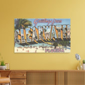 Clearwater, Florida - Large Letter Scenes 2 Canvas Afdruk (Insitu (Woonkamer))