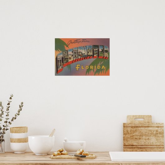 Clearwater, Florida - Large Letter Scenes 3 Poster (Keuken)