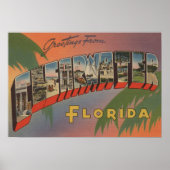 Clearwater, Florida - Large Letter Scenes 3 Poster (Voorkant)