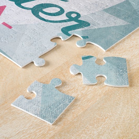 Clearwater Florida Pink Flamingo Retro Legpuzzel (Zijkant)