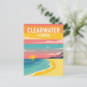 Clearwater Florida Reizen Briefkaart (Staand voorkant)