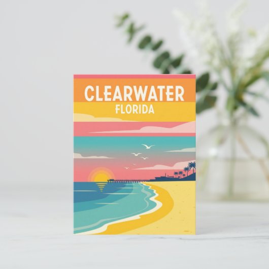 Clearwater Florida Reizen Briefkaart (Staand voorkant)