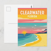 Clearwater Florida Reizen Briefkaart (Voorkant / Achterkant)