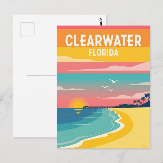 Clearwater Florida Reizen Briefkaart (Voorkant / Achterkant)