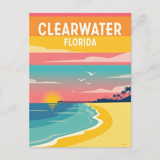 Clearwater Florida Reizen Briefkaart (Voorkant)