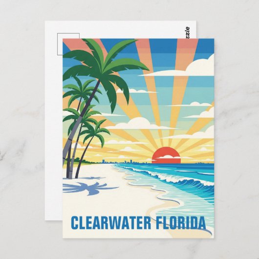 Clearwater Florida Reizen Briefkaart (Voorkant / Achterkant)