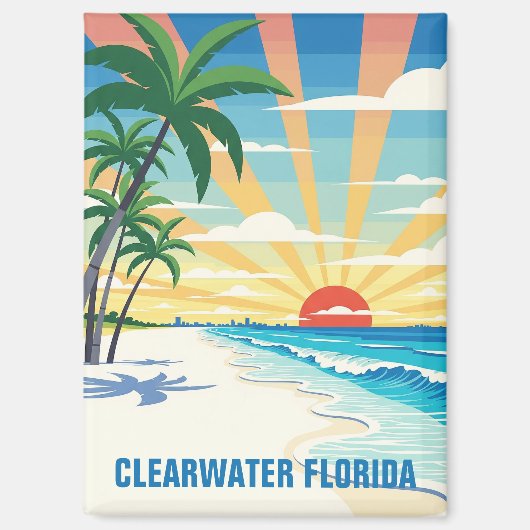 Clearwater Florida Reizen Magneet (Voorkant)