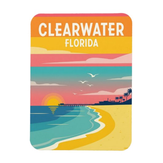 Clearwater Florida Reizen Magneet (Verticaal)
