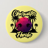 Clearwater Florida Ronde Button 7,6 Cm (Voorkant)