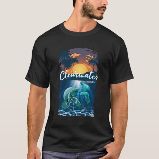 Clearwater Florida Shirt Manatee Cadeaus voor mann (Voorkant)