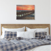 Clearwater, Florida - Sunset Uitzicht of Vissen Pi Canvas Afdruk (Insitu (Slaapkamer))