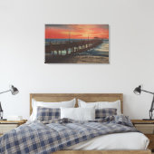 Clearwater, Florida - Sunset Uitzicht of Vissen Pi Canvas Afdruk (Insitu (Slaapkamer))