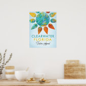 Clearwater Florida Sunshine Travel Poster (Keuken)