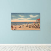 Clearwater, Florida - Uitzicht van het ridderstran Canvas Afdruk (Insitu (Houten vloer))