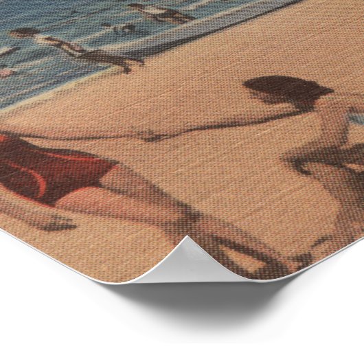 Clearwater, Florida - Uitzicht van het ridderstran Poster (Hoek)