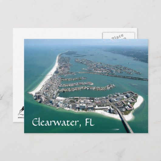Clearwater Florida uitzicht vanaf een briefkaart (Voorkant / Achterkant)