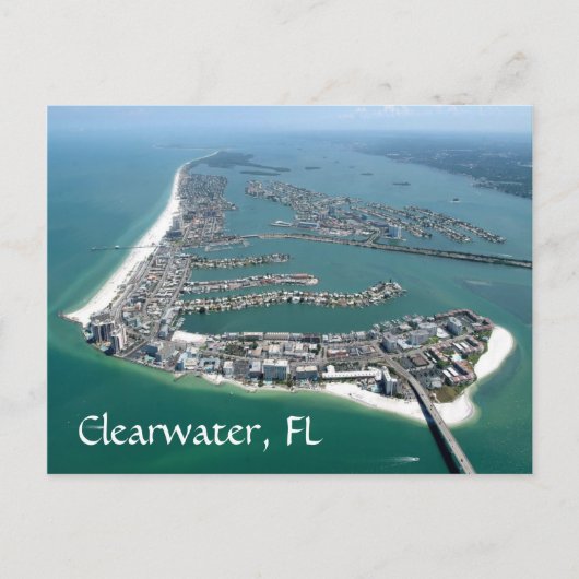 Clearwater Florida uitzicht vanaf een briefkaart (Voorkant)