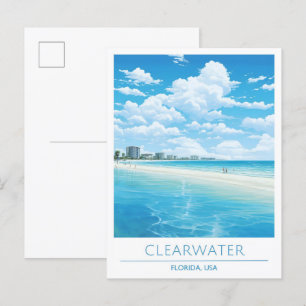 Clearwater Florida USA Spanje Vintage Travel Briefkaart