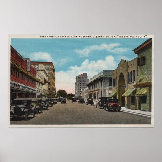 Clearwater, Florida - Zuid-Uitzicht van Ft. Harris Poster (Voorkant)