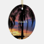 Clearwater, landschapsfoto van Florida Keramisch Ornament (Rechts)