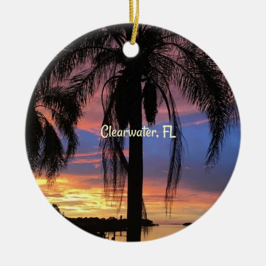 Clearwater, landschapsfoto van Florida Keramisch Ornament (Voorkant)