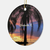 Clearwater, landschapsfoto van Florida Keramisch Ornament (Links)