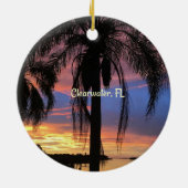 Clearwater, landschapsfoto van Florida Keramisch Ornament (Achterkant)