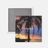 Clearwater, landschapsfoto van Florida Magneet (Voorkant / Achterkant)