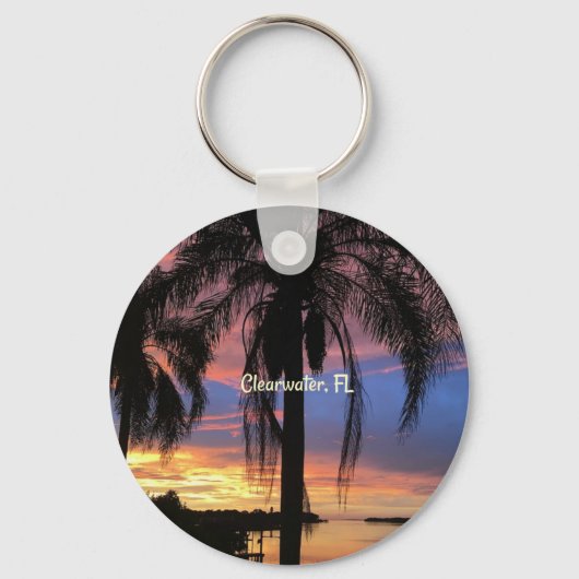 Clearwater, landschapsfoto van Florida Sleutelhanger (Voorkant)