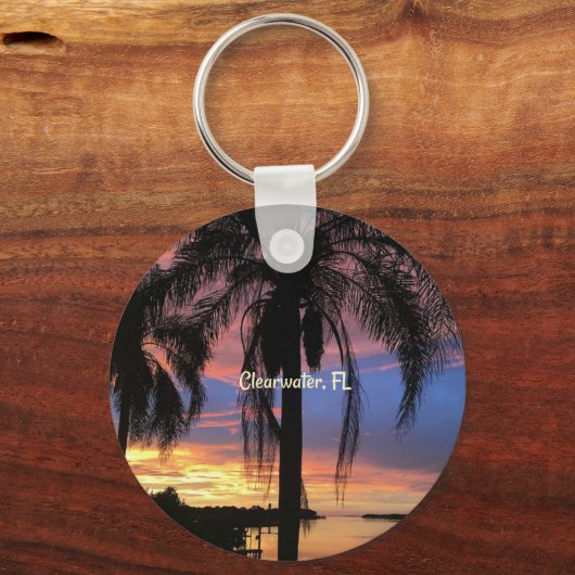 Clearwater, landschapsfoto van Florida Sleutelhanger (Voorkant)