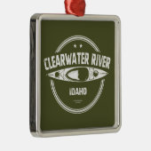 Clearwater River Idaho Kayaking Metalen Ornament (Rechts)