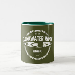 Clearwater River Idaho Kayaking Tweekleurige Koffiemok