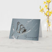 Clearwing Butterfly Thinking of You Kaart (Gele Bloem)