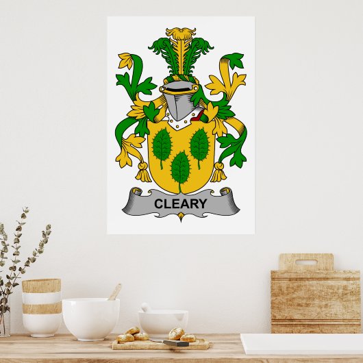 Cleary Family Crest Poster (Keuken)