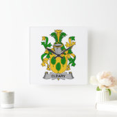 Cleary Family Crest Vierkante Klok (Huis)