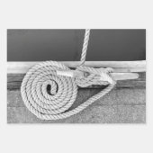 Cleat Hitch Maritime Wrapping Paper Flat Sheet Set (Voorkant 2)