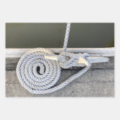 Cleat Hitch Maritime Wrapping Paper Flat Sheet Set (Voorkant)