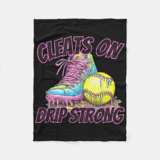Cleats On Drip Strong Softll Drip Softll Mom Retro Fleece Deken