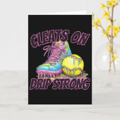 Cleats On Drip Strong Softll Drip Softll Mom Retro Kaart (Gele Bloem)