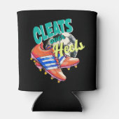 Cleats Over Heels, Meisjes Voetbal Football Blikjeskoeler (Achterkant)