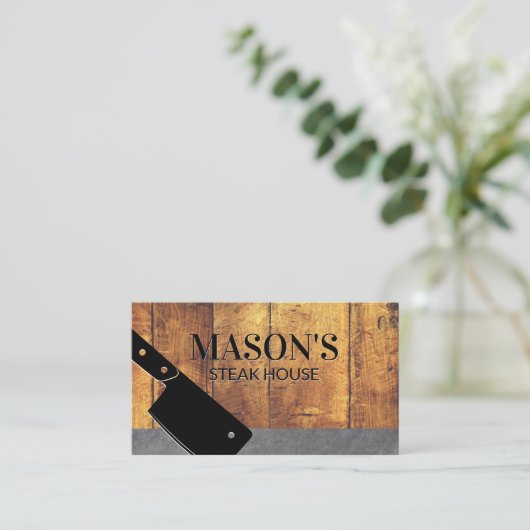 Cleaver | Hout en laat Visitekaartje (Staand voorkant)