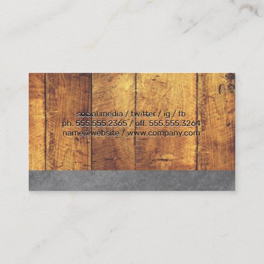 Cleaver | Hout en laat Visitekaartje (Achterkant)