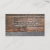 Cleaver | Hout en Leisteen Visitekaartje (Achterkant)