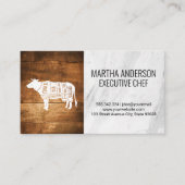 Cleaver | Houten Marmer Rund Diagram Visitekaartje (Voorkant)