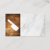 Cleaver | Houten Marmeren Achtergrond Visitekaartje (Achterkant)