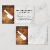 Cleaver | Houten Marmeren Achtergrond Visitekaartje (Voorkant / Achterkant)