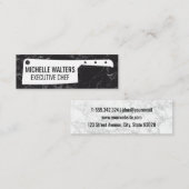 Cleaver Knife | Achtergrond marmer Mini Visitekaartje (Voorkant / Achterkant)