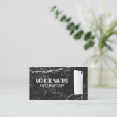 Cleaver Knife | Achtergrond marmer Visitekaartje (Staand voorkant)
